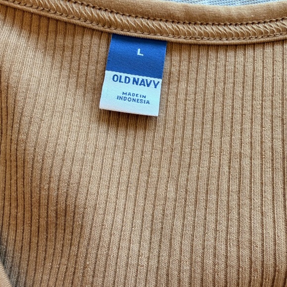 Old Navy Tan Ribbed Tops - Picture 2 of 3
